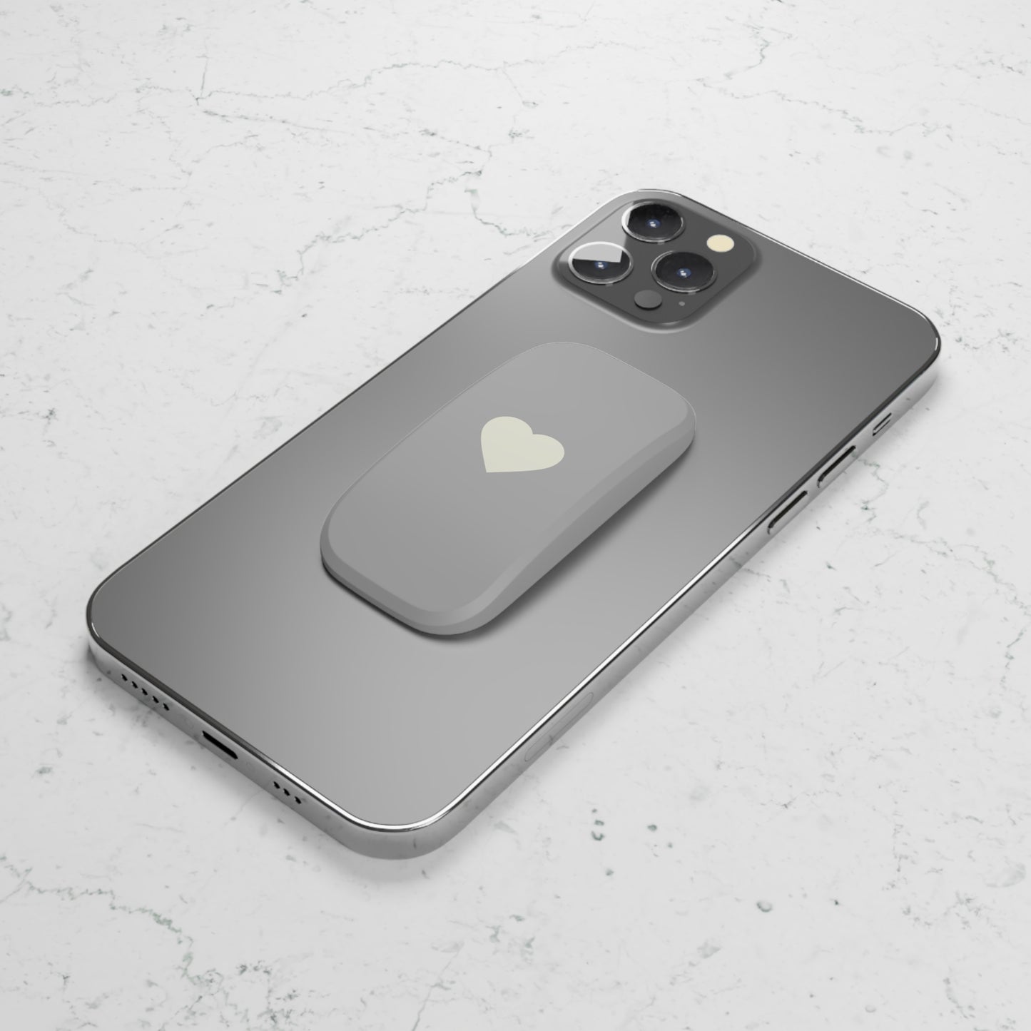 Gray Heart Phone Grip/Stand