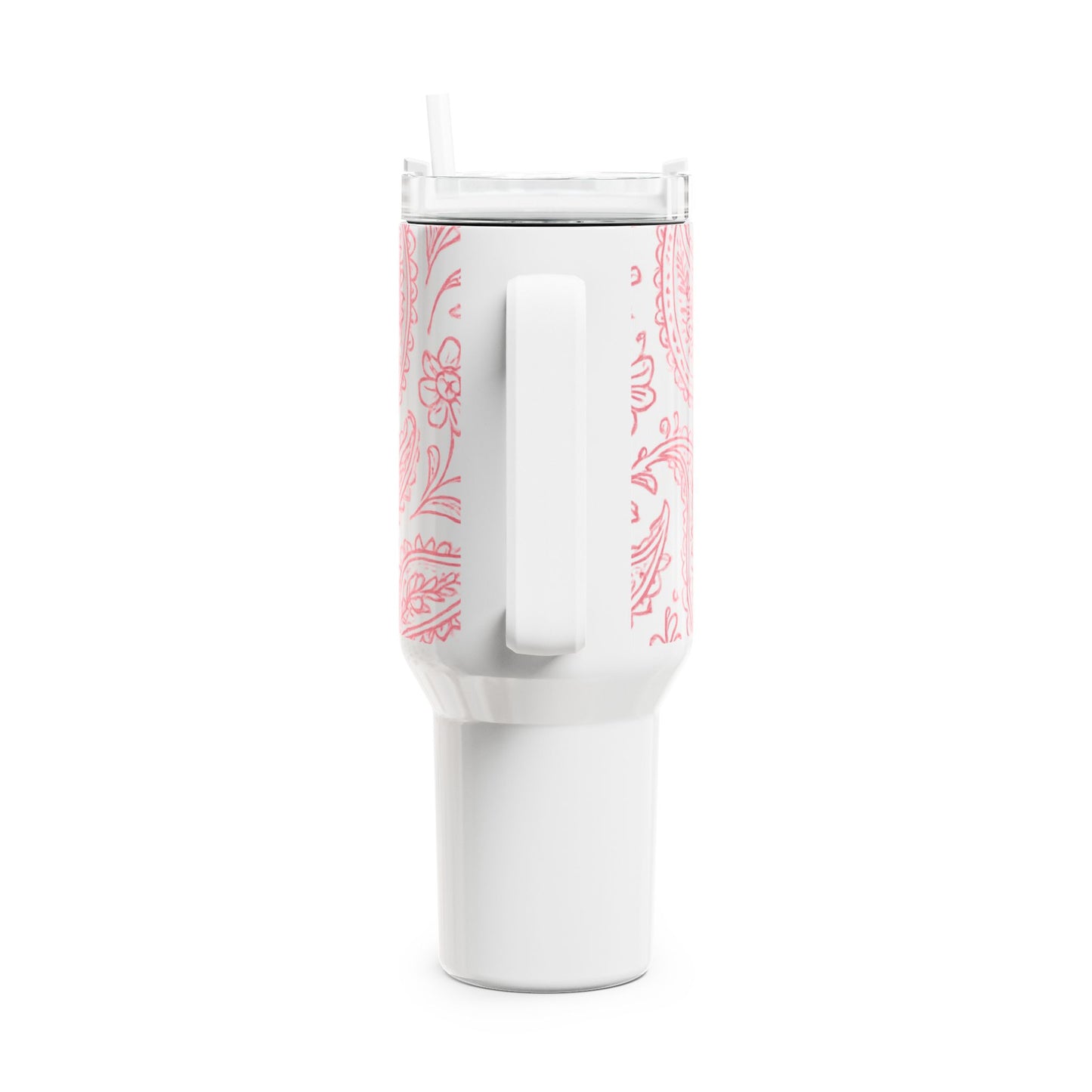 Pink Paisley Tumbler | 40oz Insulated