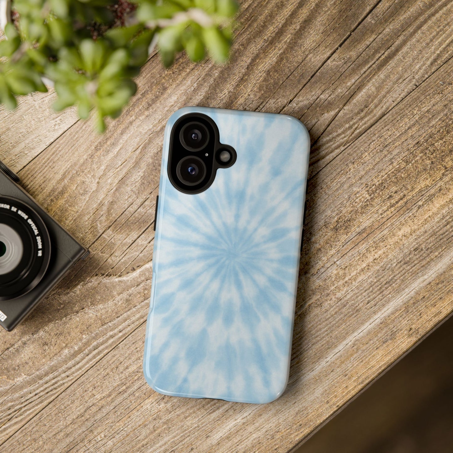 Light Blue Tie-Dye Phone Case