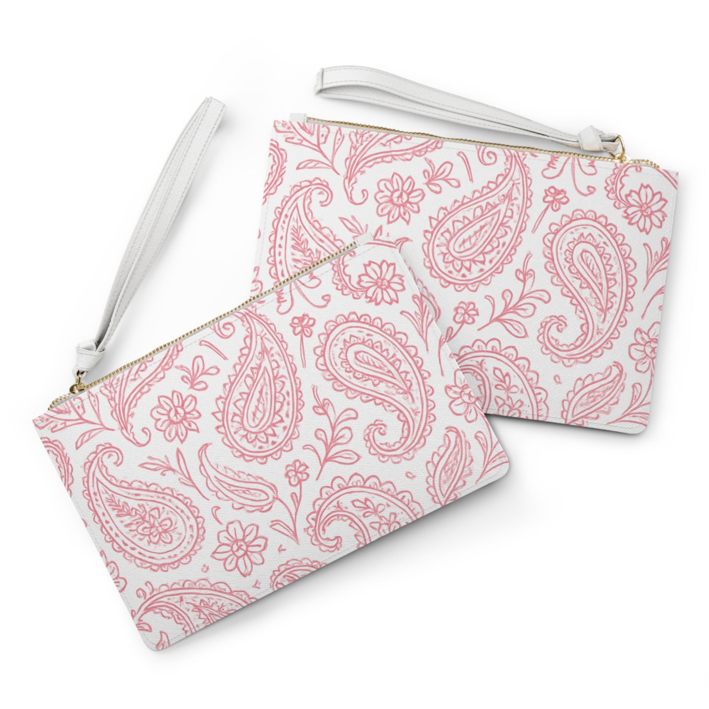 Pink Paisley Clutch Bag