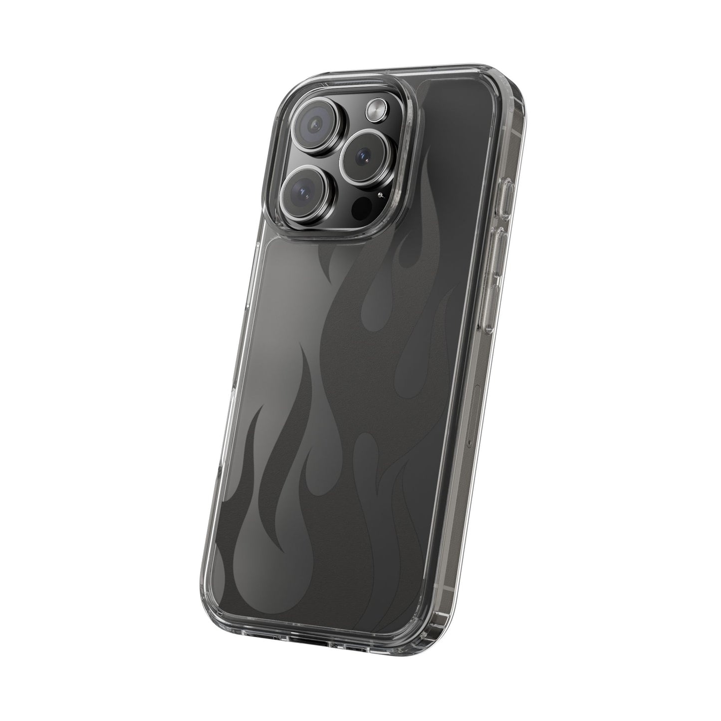Black Flame Clear Phone Case
