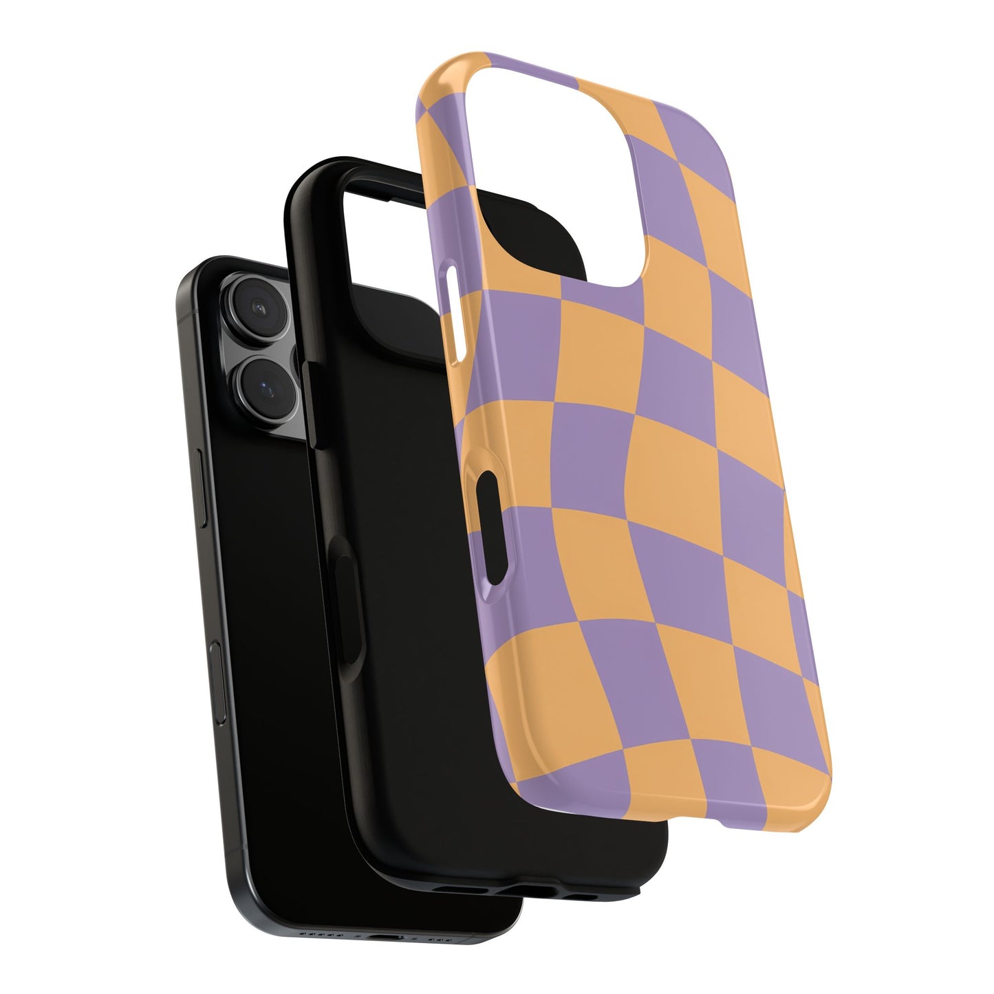 Purple & Orange Checkered Phone Case