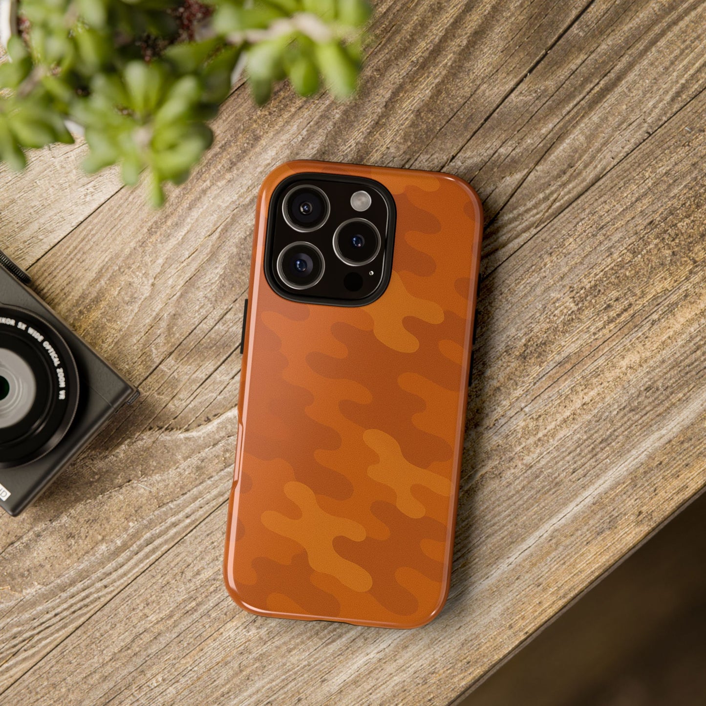 Orange Camo Phone Case