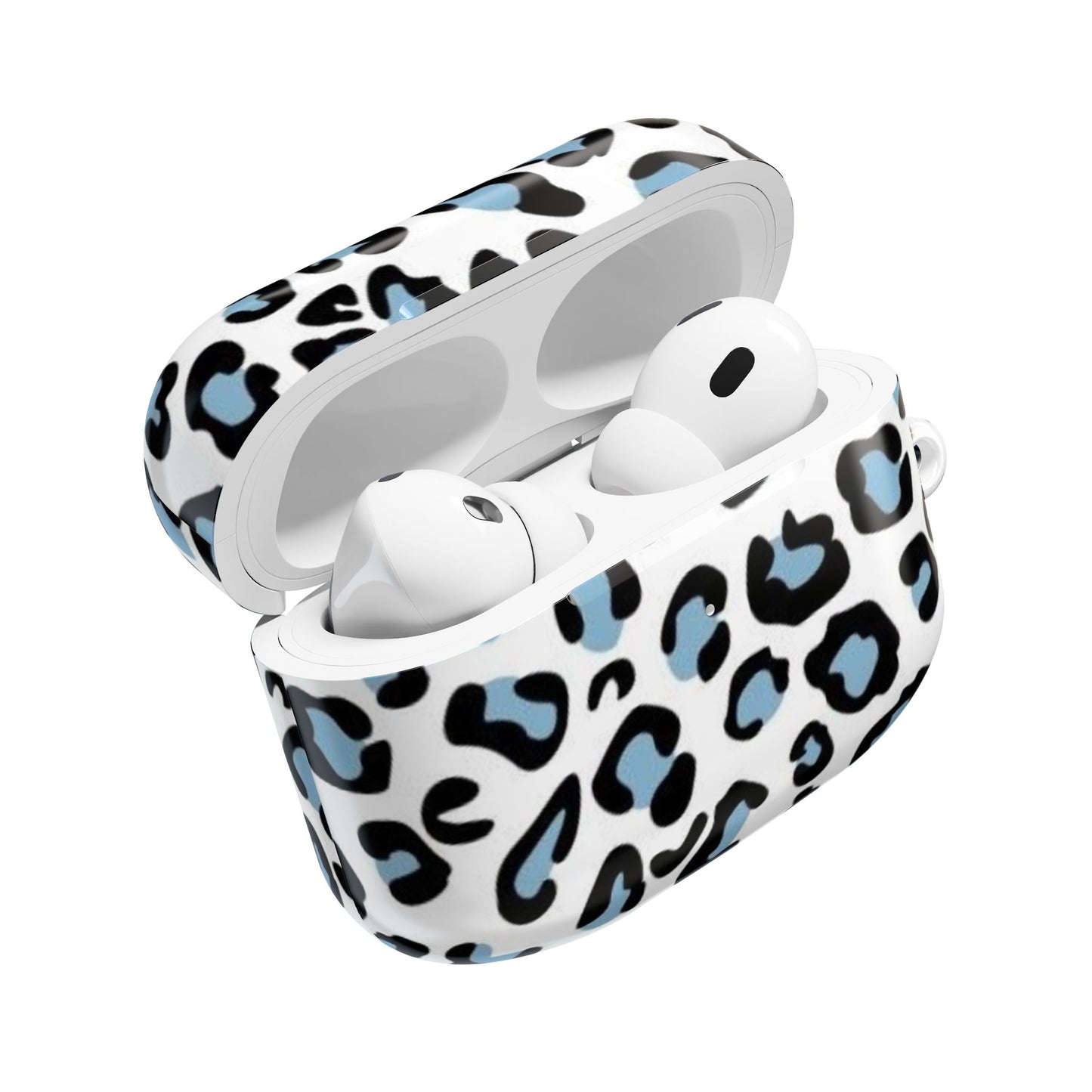 Light Blue Leopard Print AirPod Case