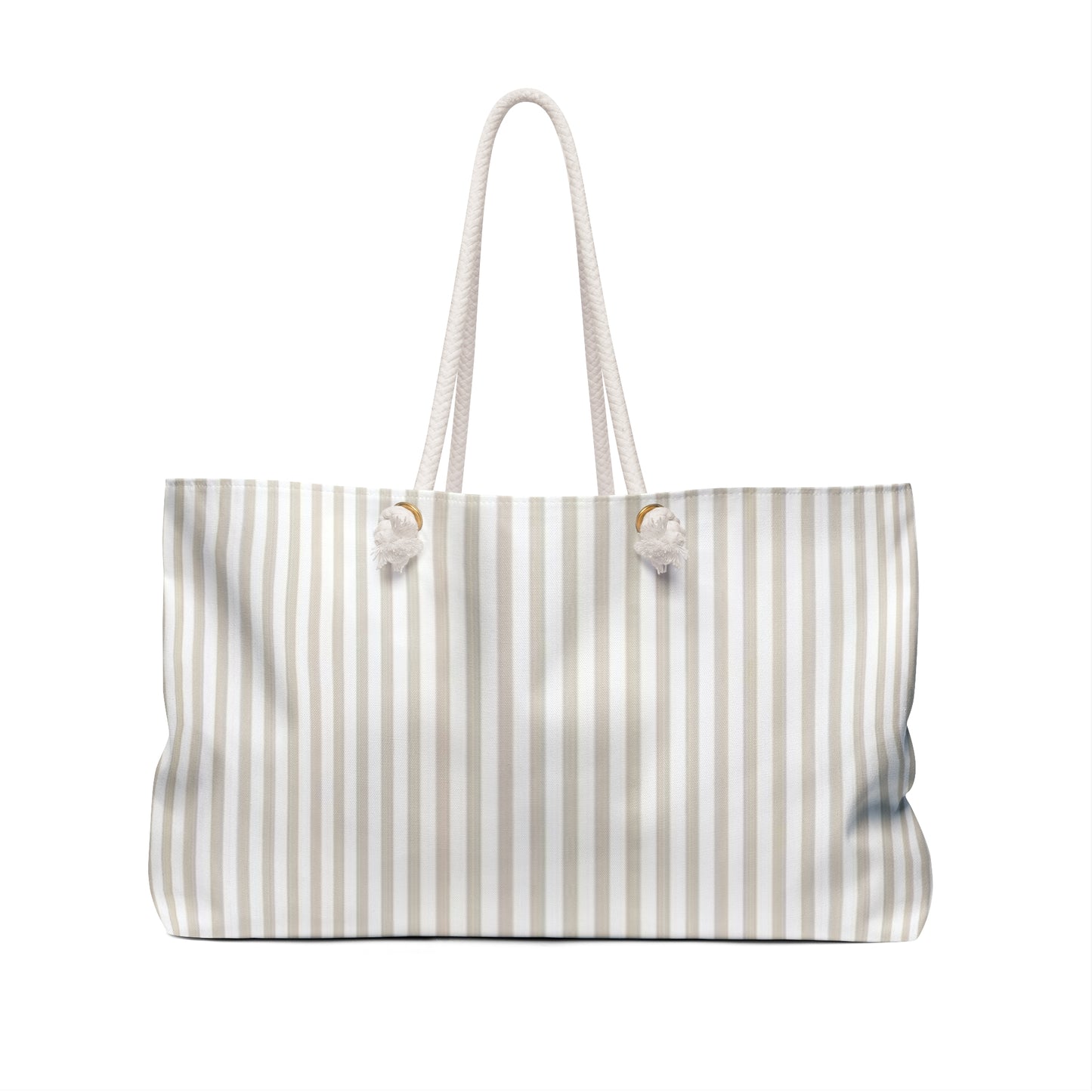 Beige Stripes Weekender Bag
