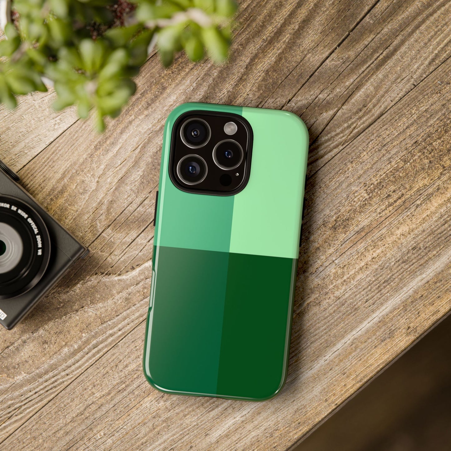 Green Colorblock Phone Case