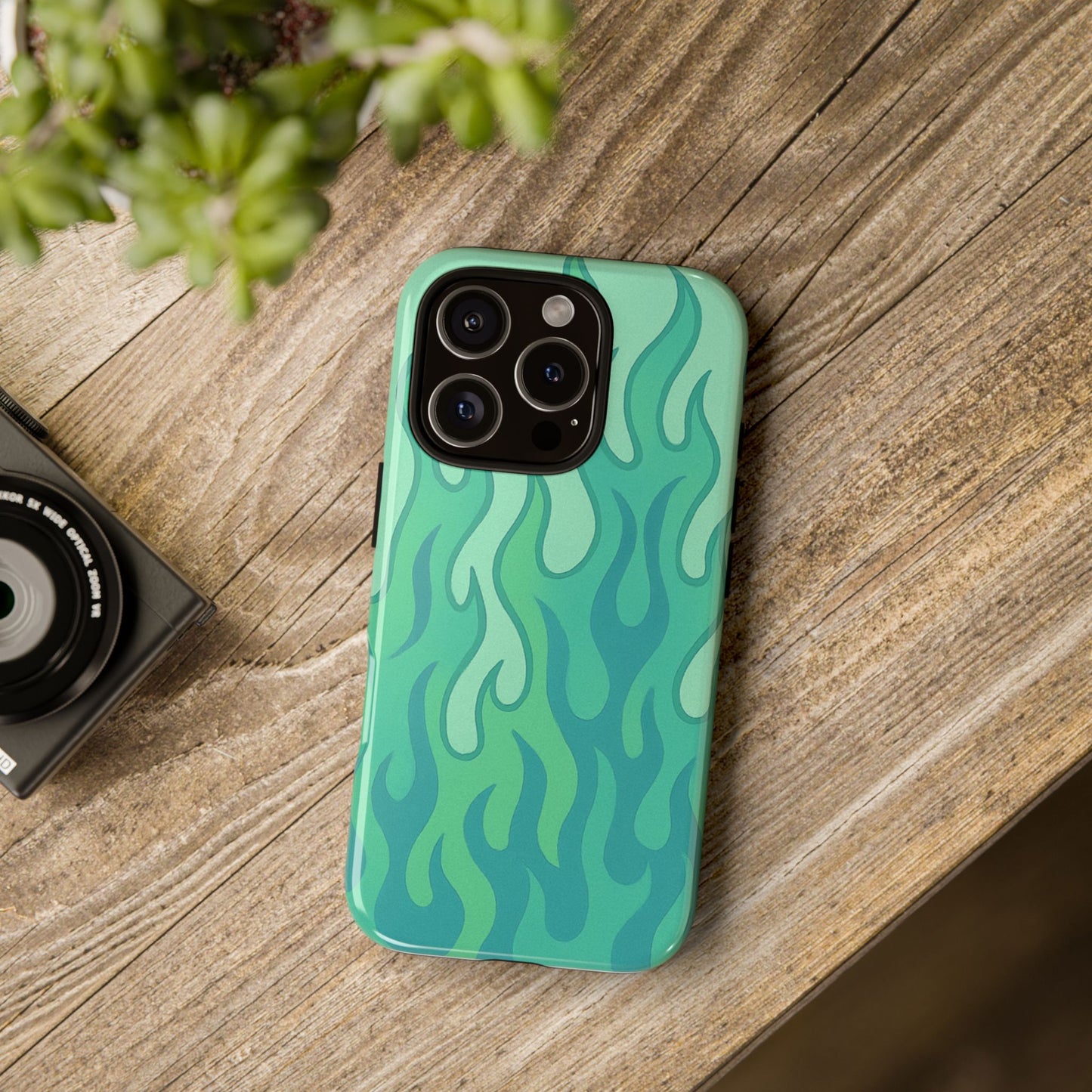 Green Flame Phone Case