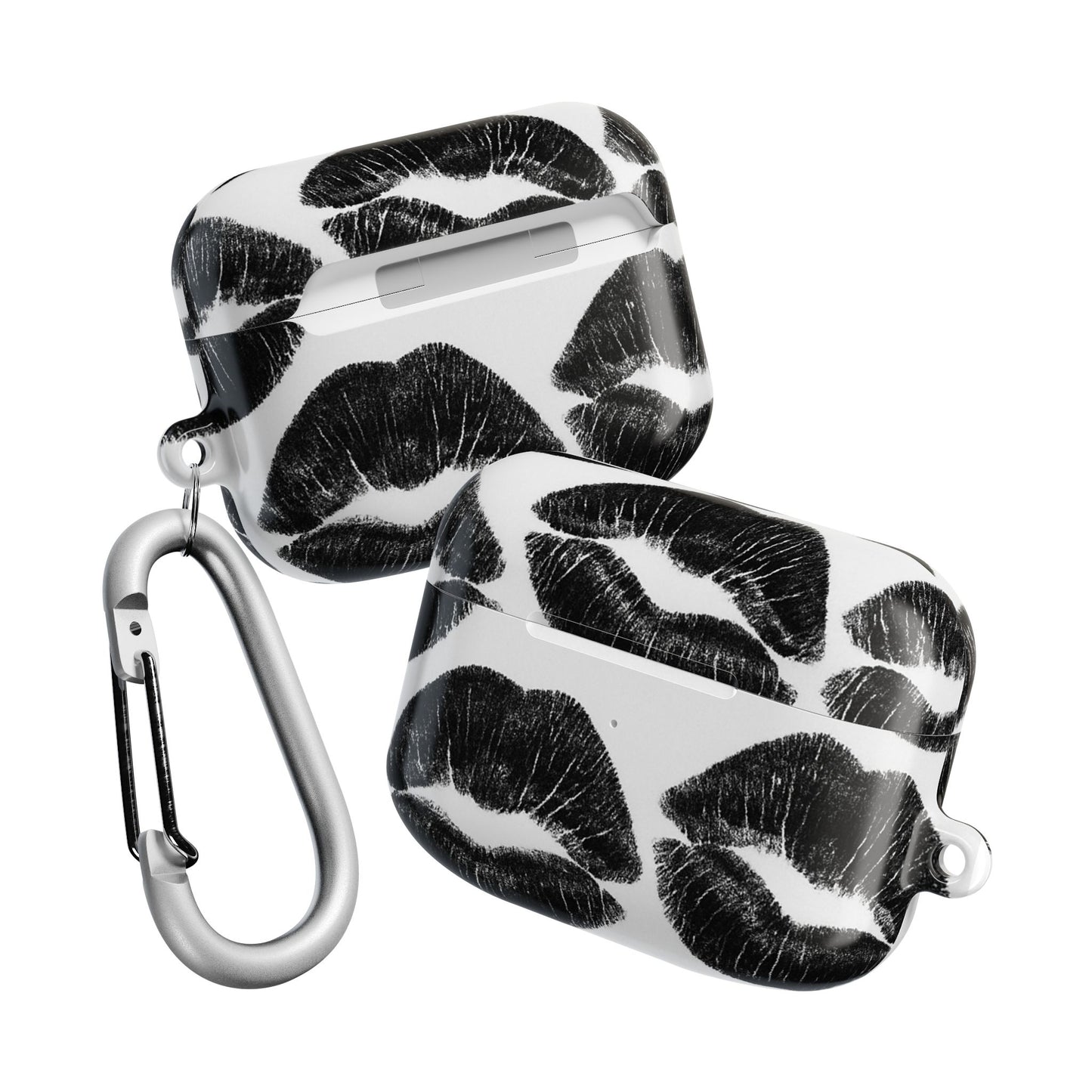 Black Kiss Print AirPod Case