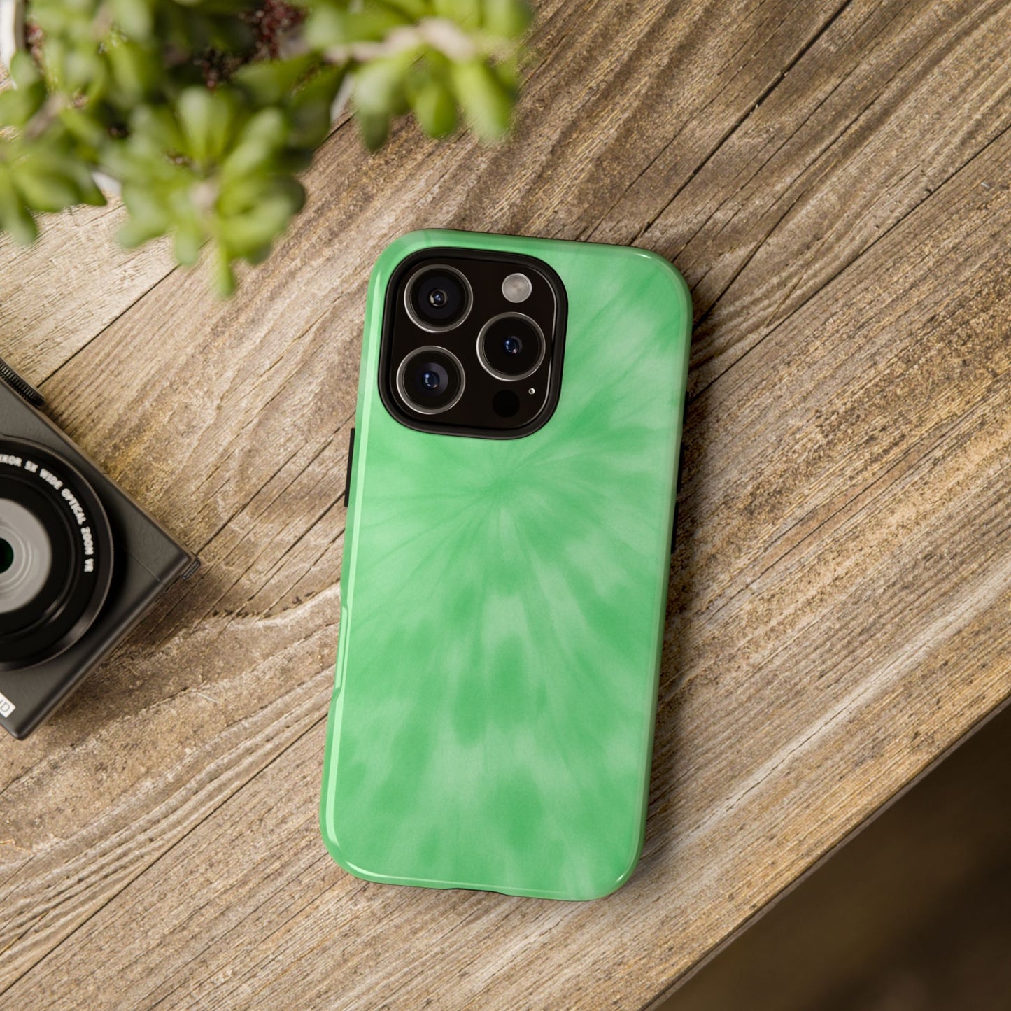 Green Tie-Dye Phone Case