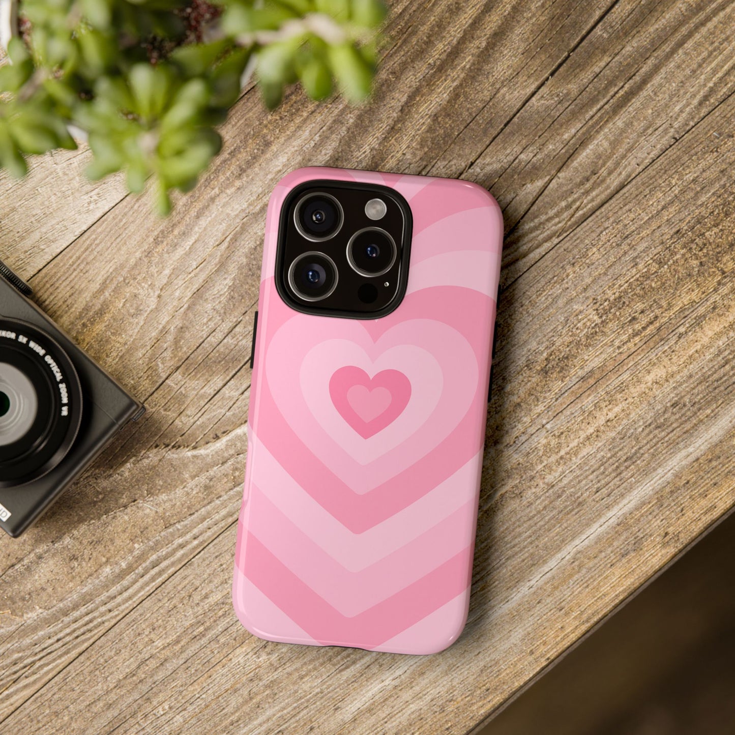 Pink Layered Heart Phone Case