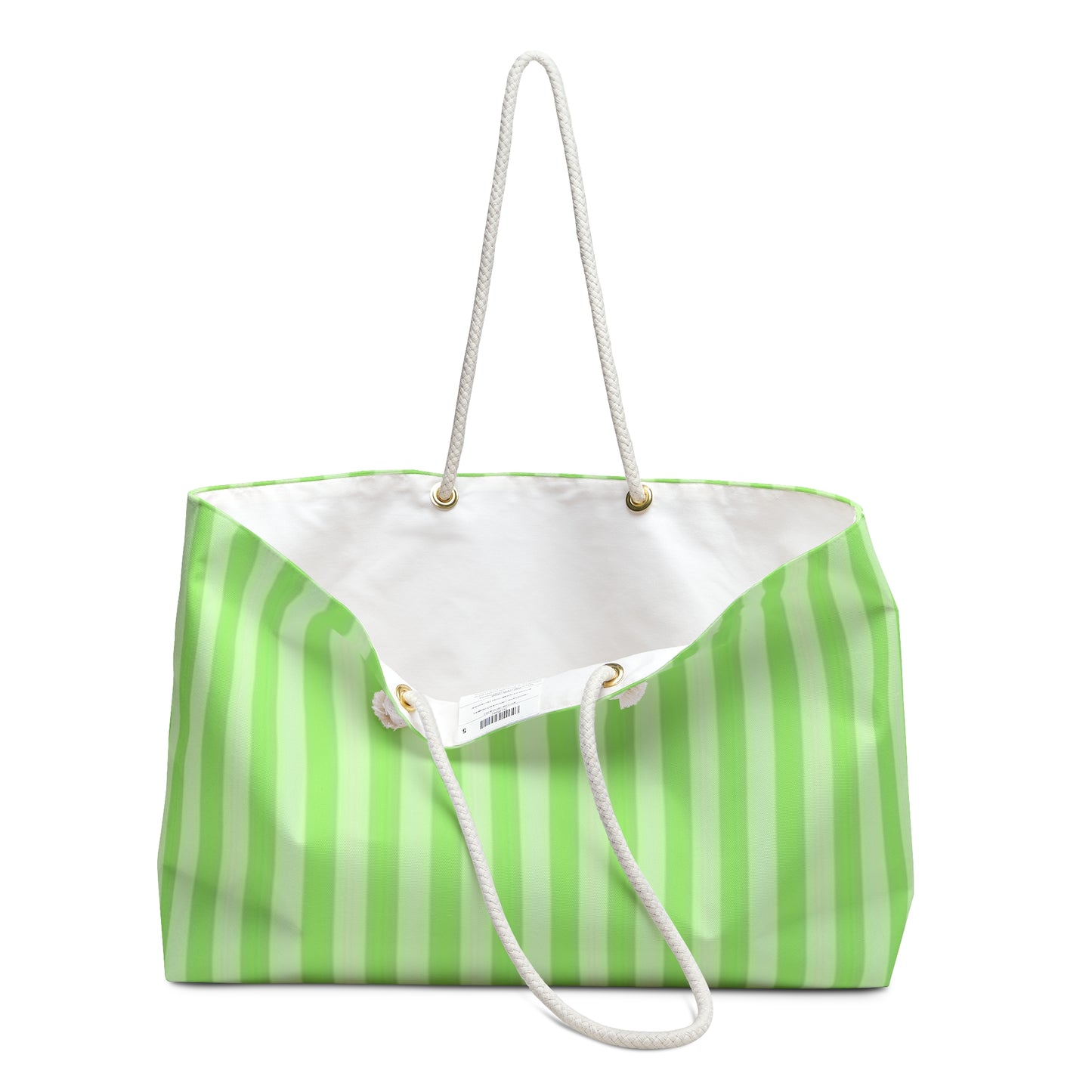 Green Striped Weekender Bag