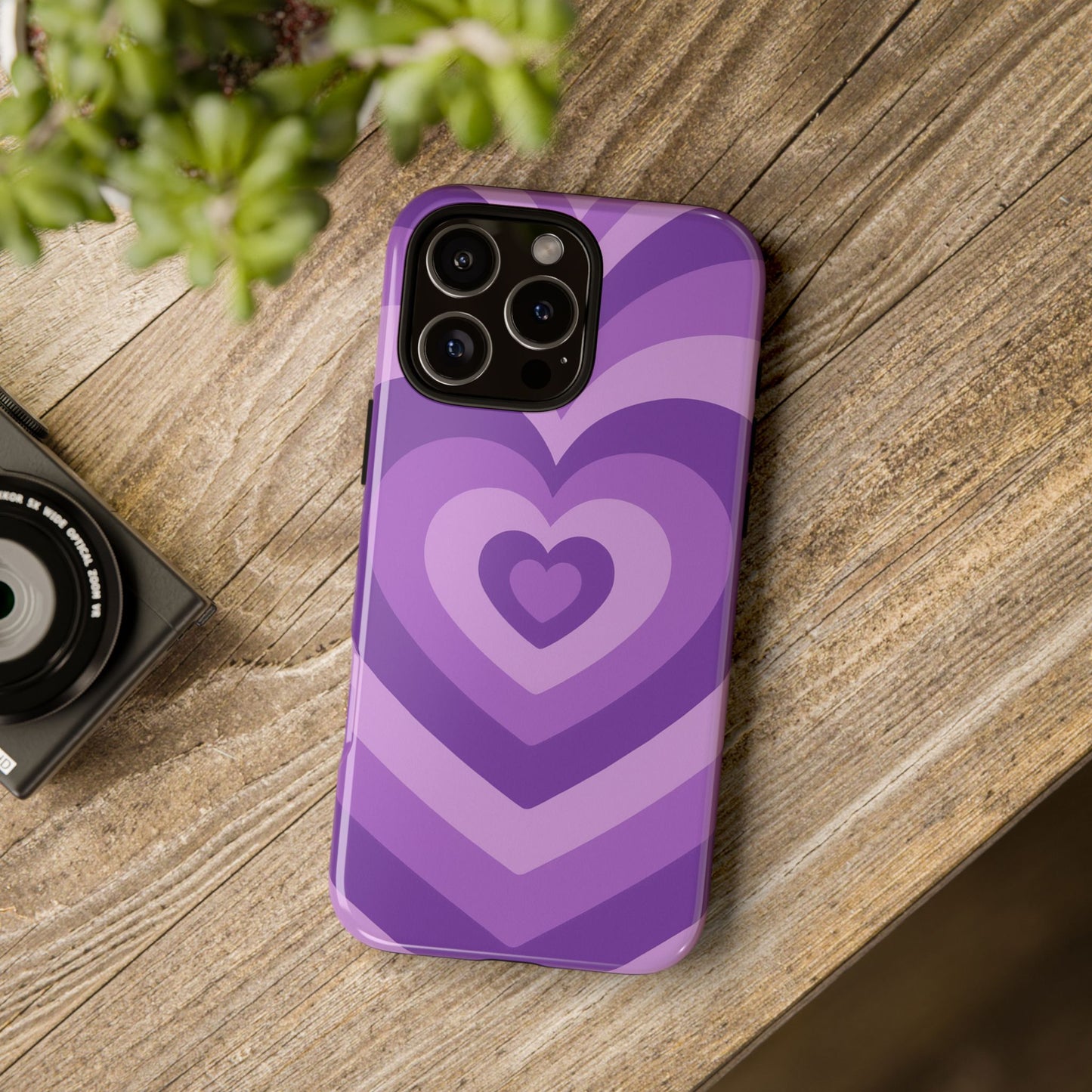 Purple Layered Heart Phone Case