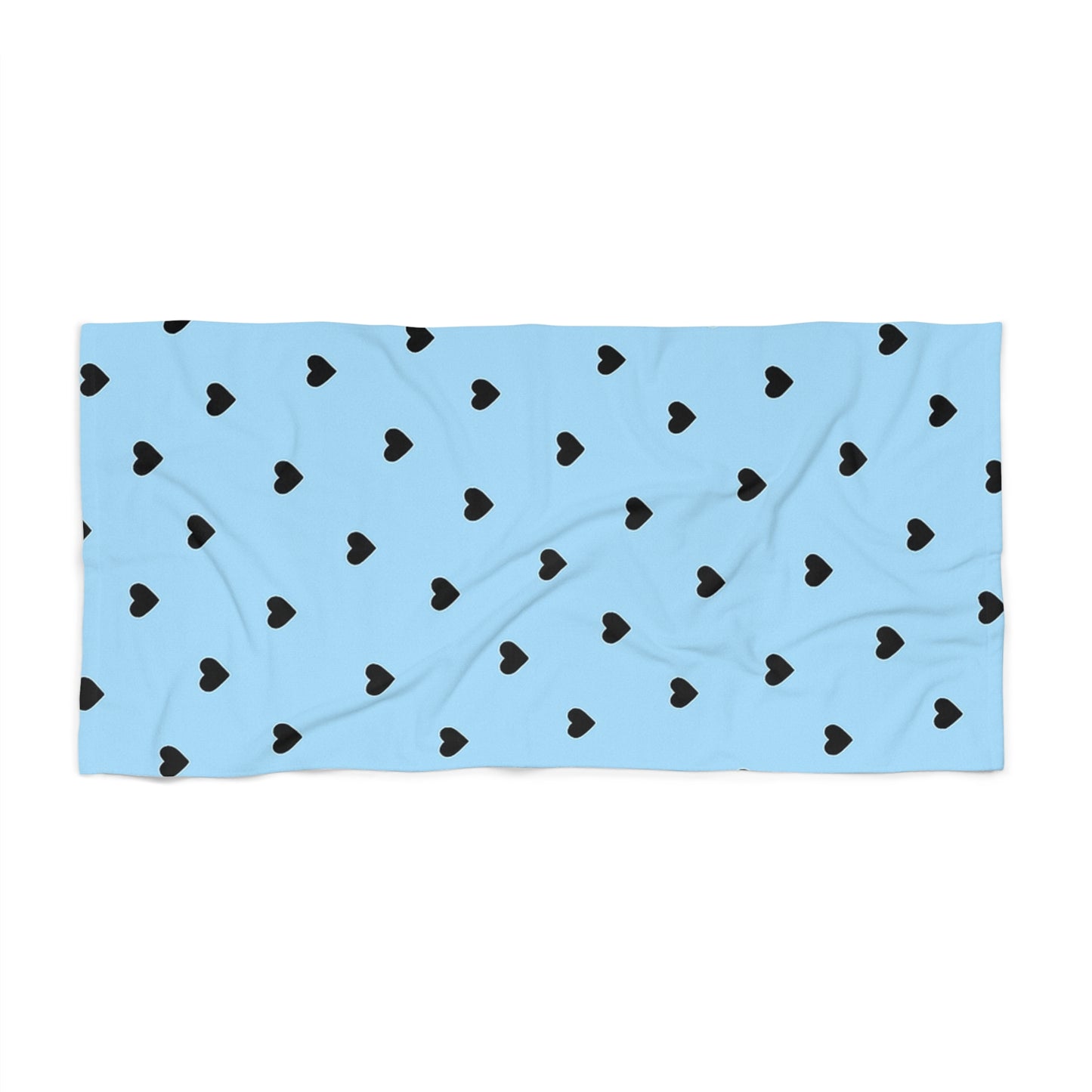 Blue Mini Heart Beach Towel