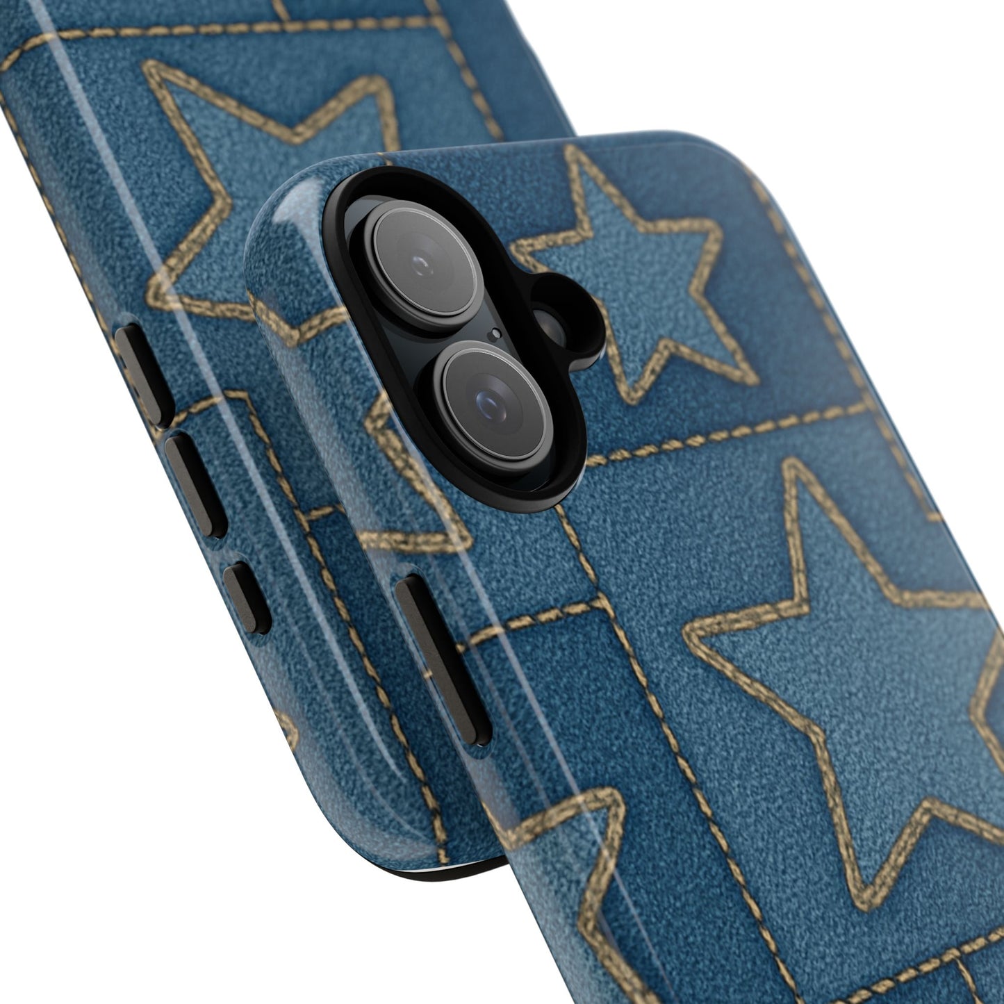 Denim Star Stitch Phone Case