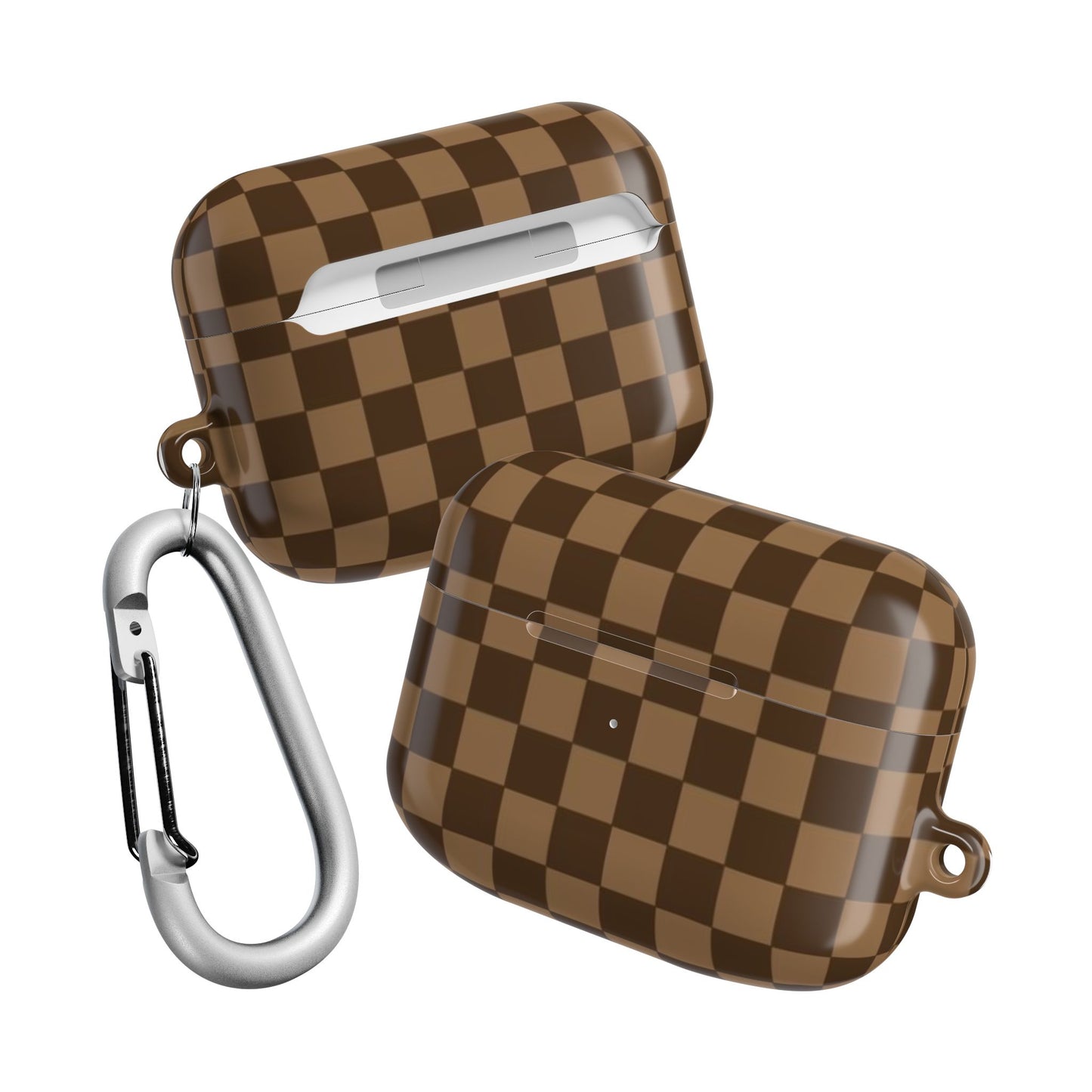 Brown Checkered AirPod Case