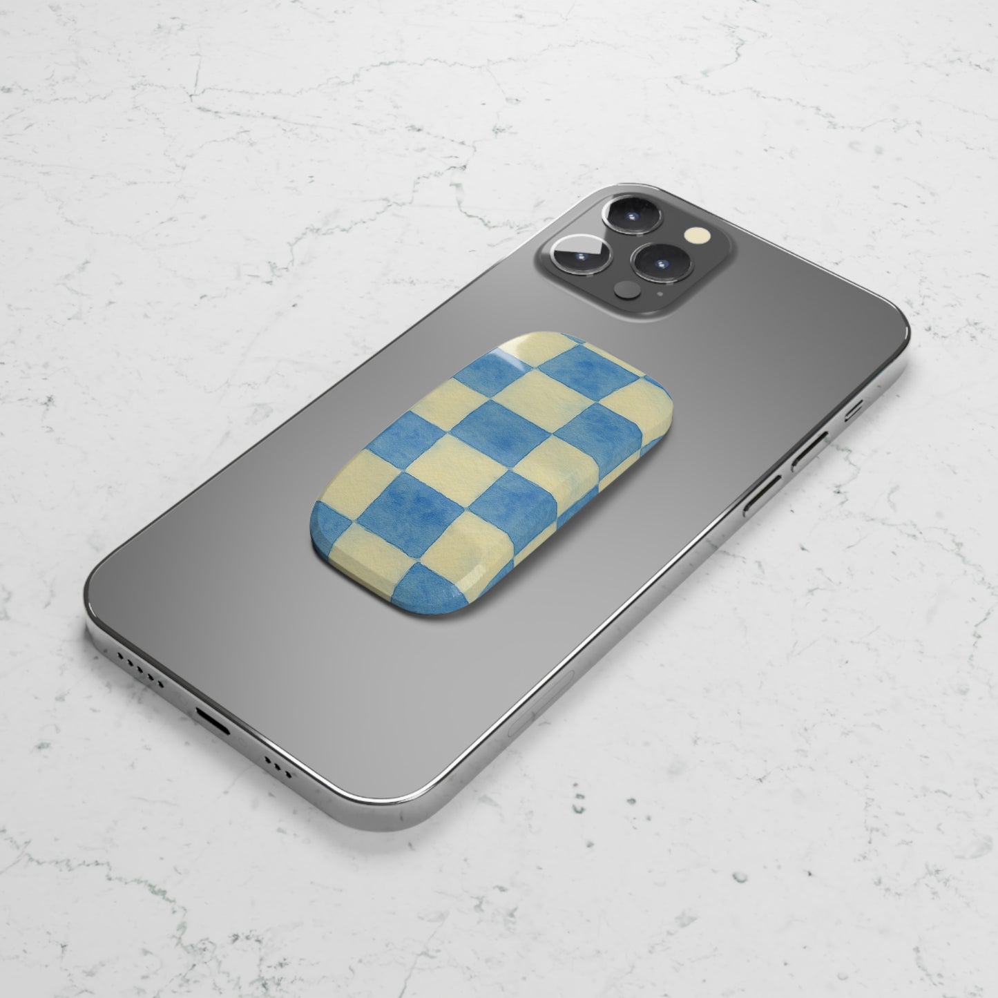 Blue Checkered Phone Grip/Stand