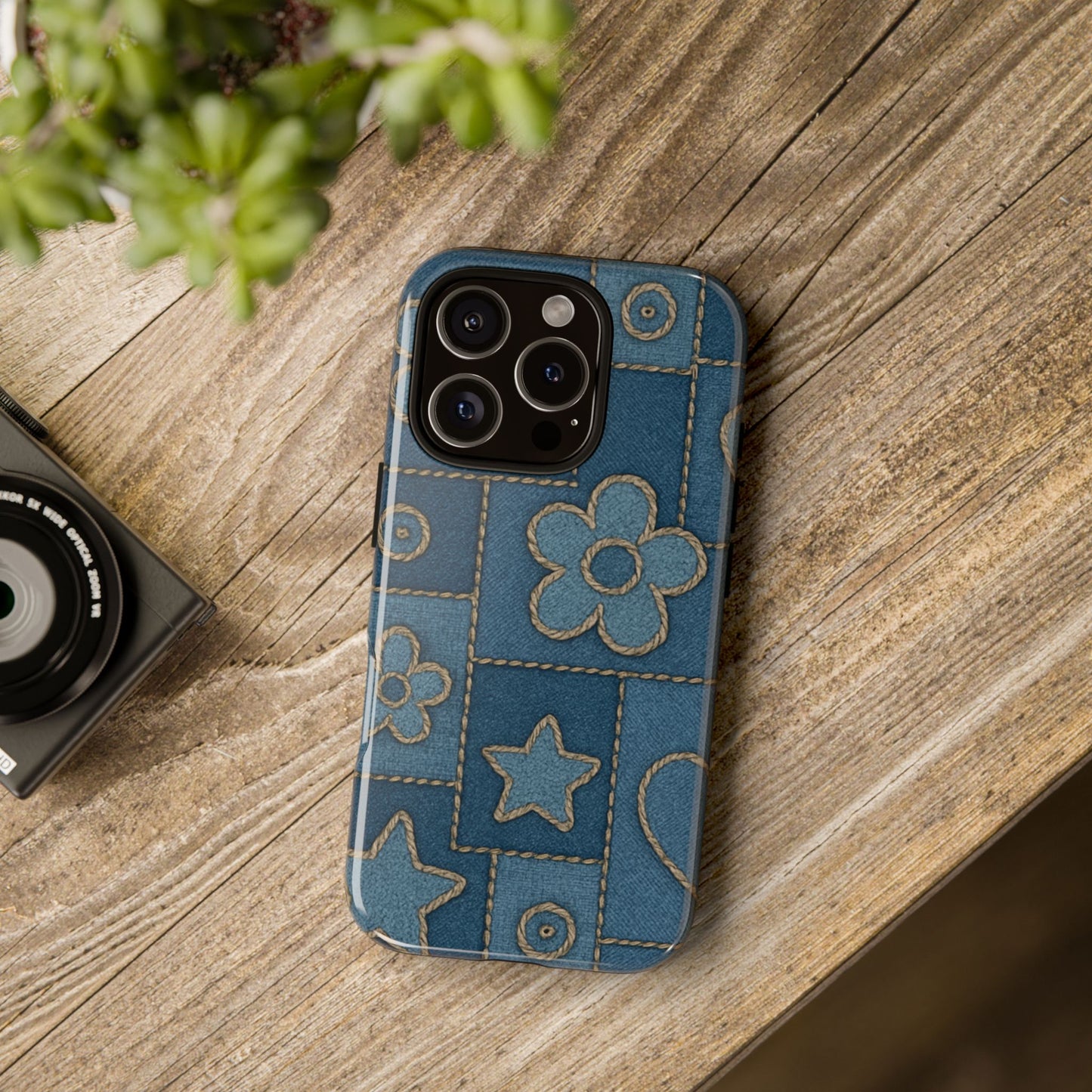 Denim Patchwork Phone Case