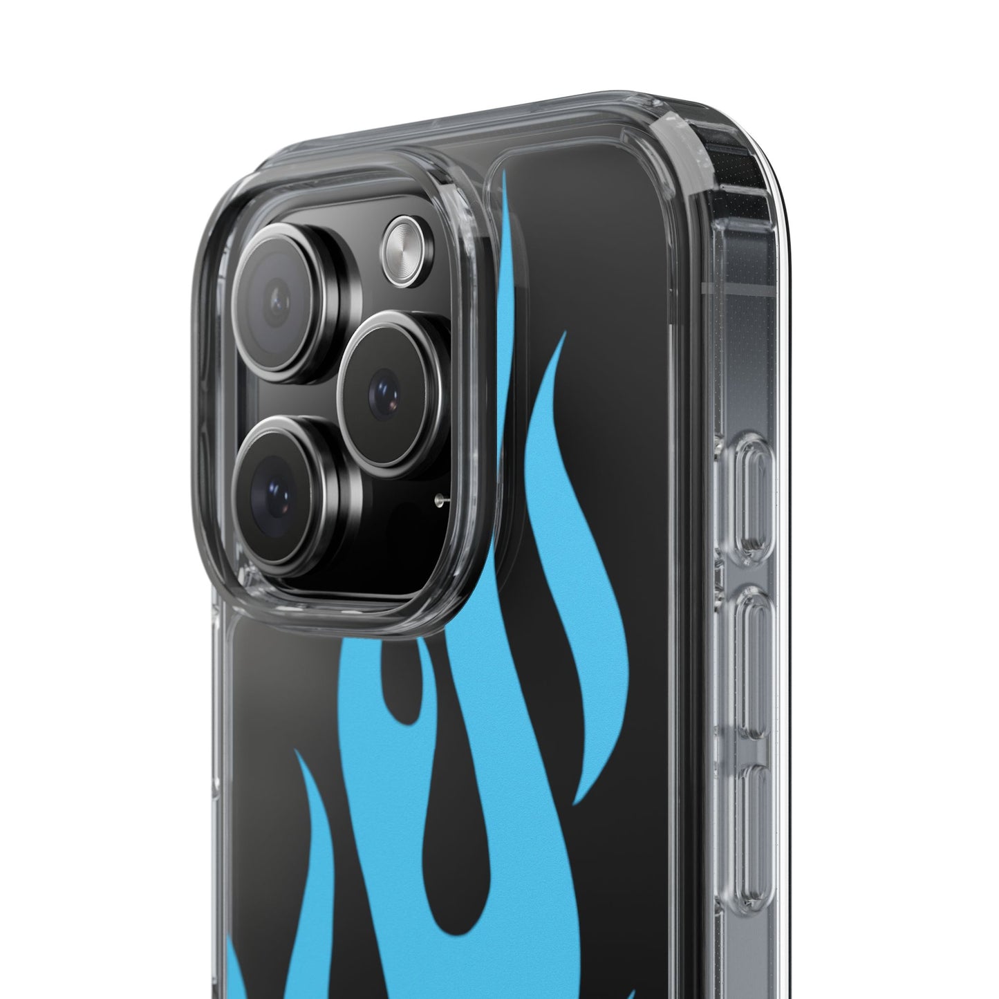 Blue Flame Clear Phone Case