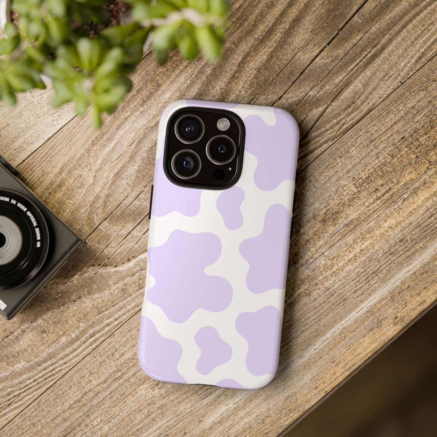 Purple Cow Print Phone Case