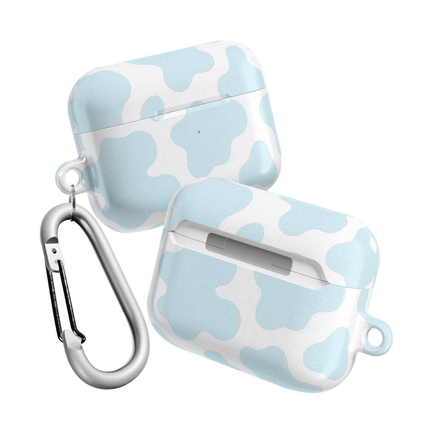 Blue Cow Print AirPod Case