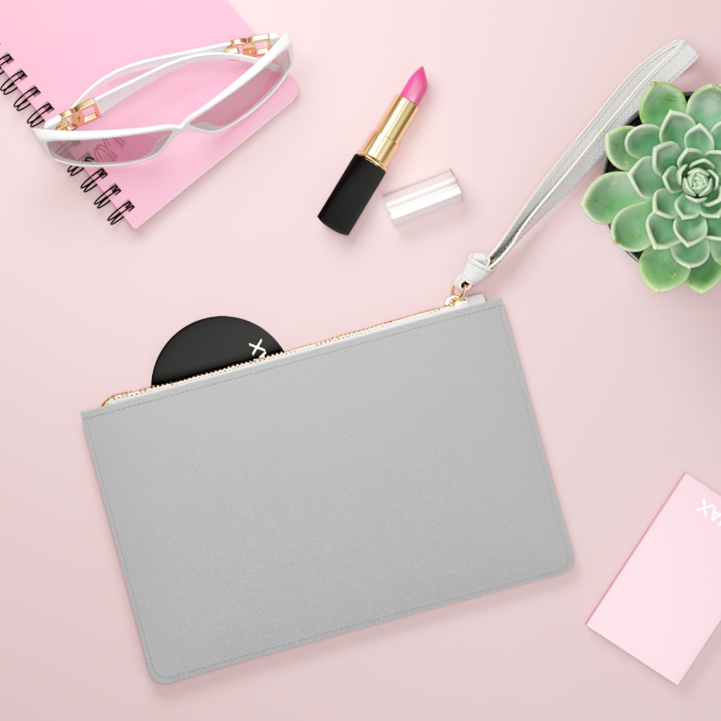 Light Gray Clutch- Personalizable