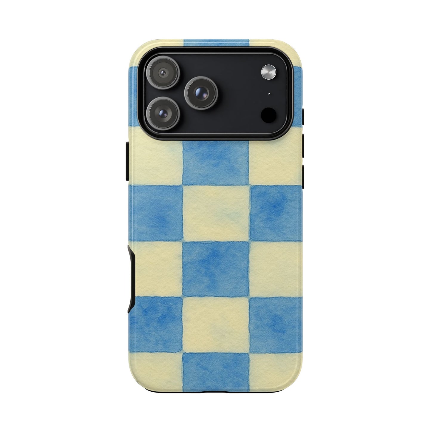 Blue Checkered Tough Phone Case
