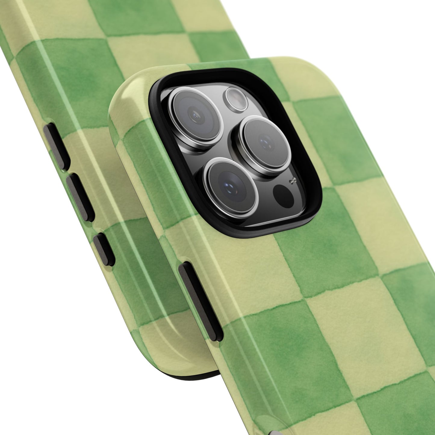 Green Checkered Phone Case