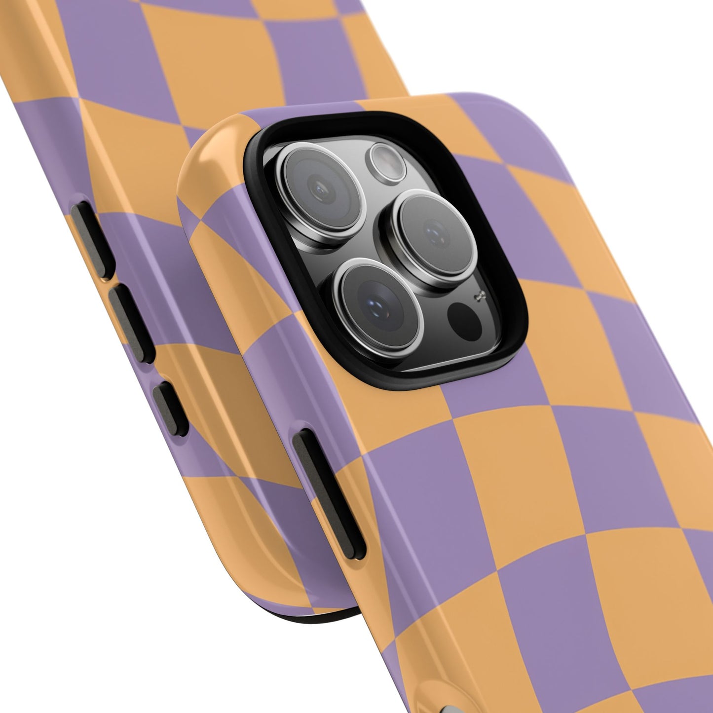 Purple & Orange Checkered Phone Case
