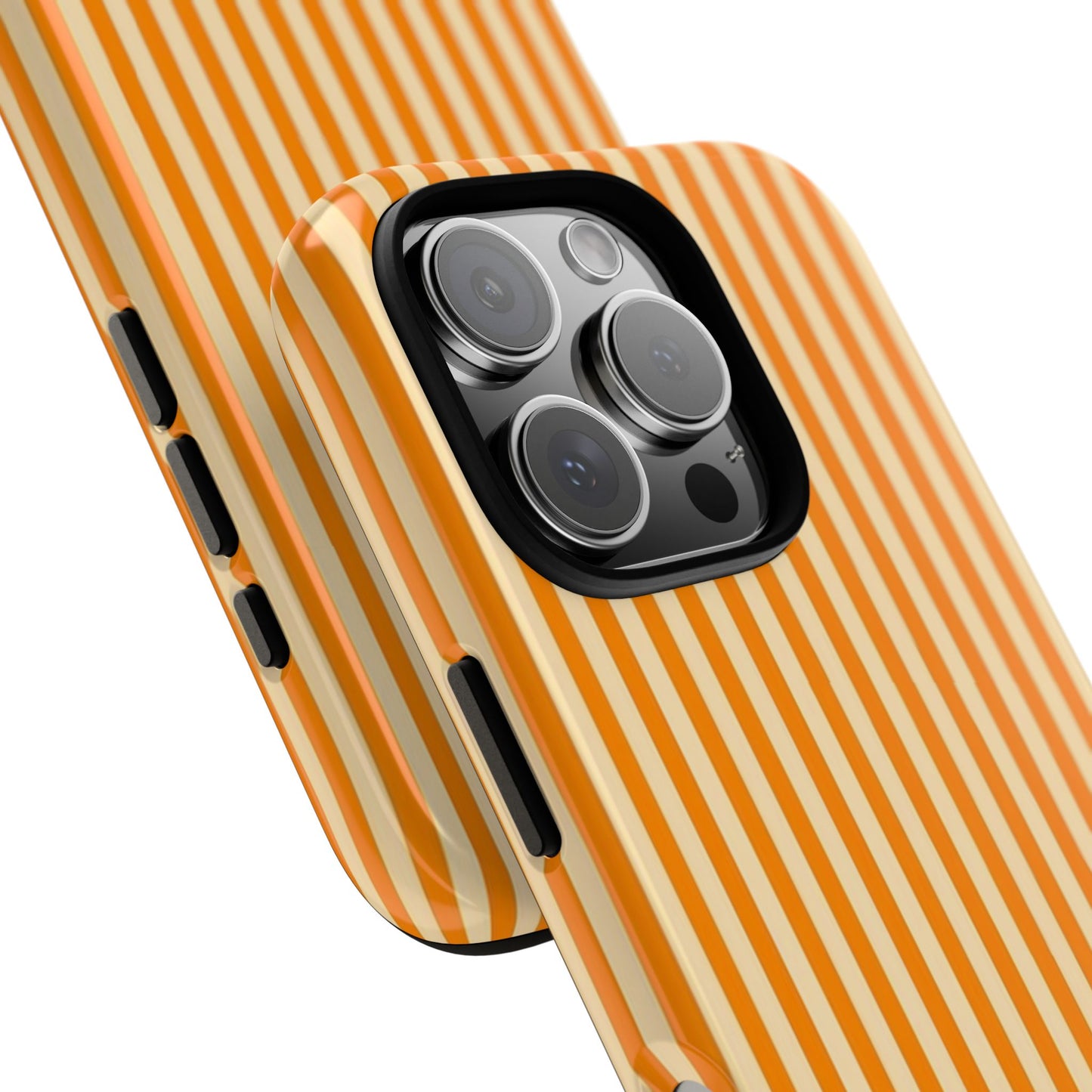Orange Stripe Phone Case- Personalizable