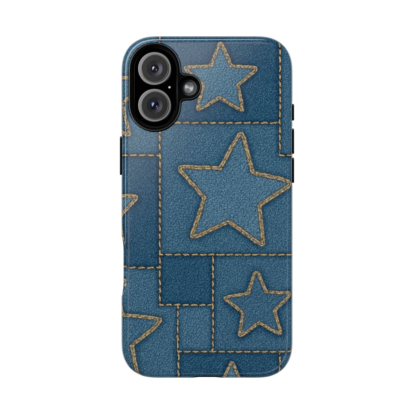 Denim Star Stitch Phone Case