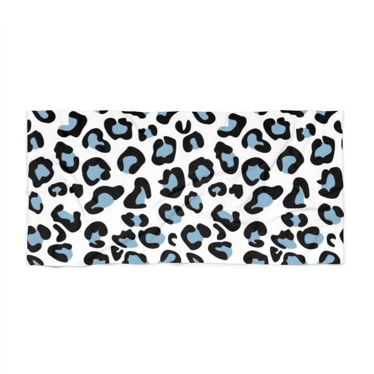 Light Blue Leopard Print Beach Towel