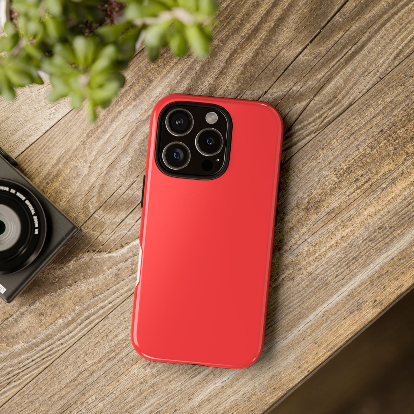 Coral Red Tough Case- Personalizable