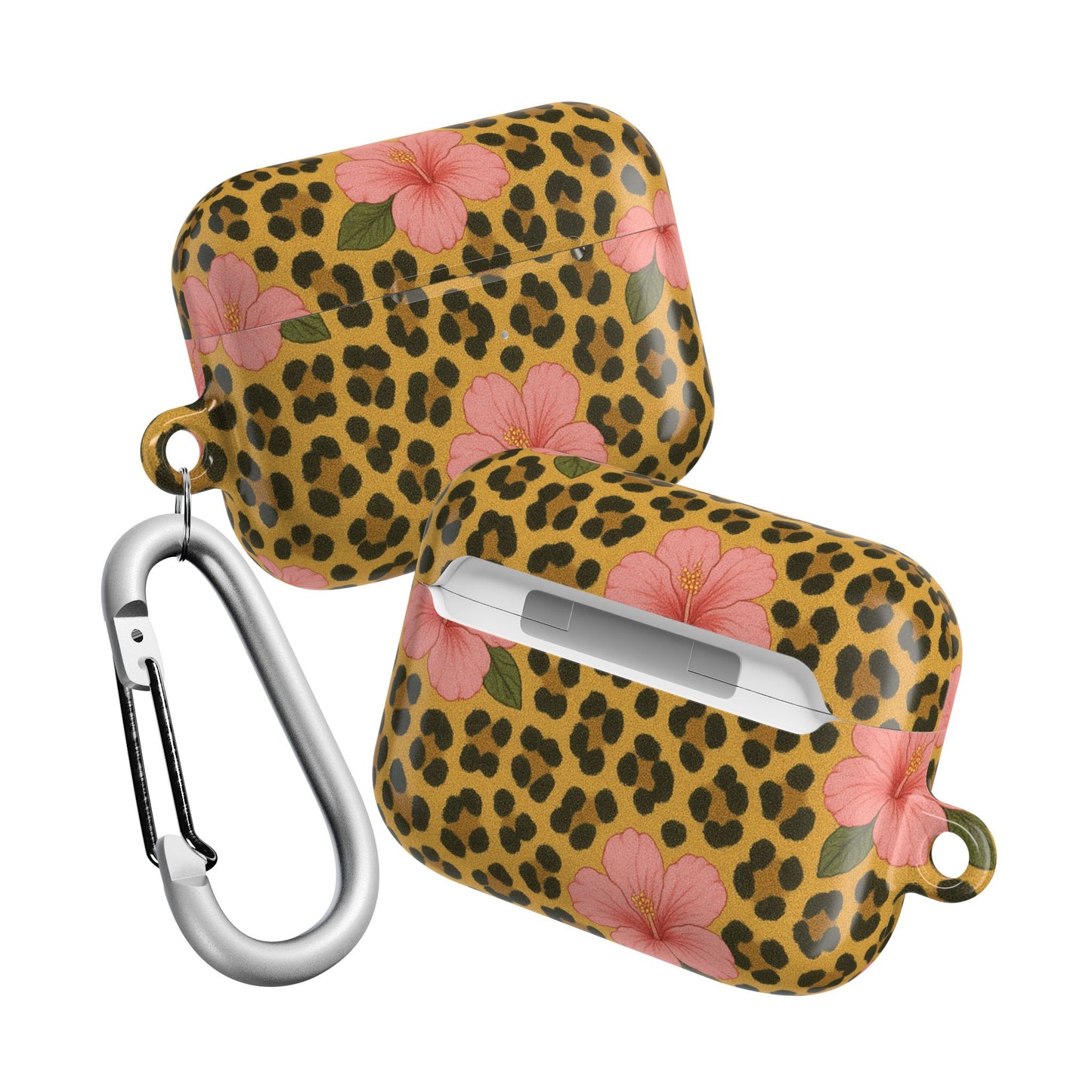 Leopard Floral Print AirPod Case