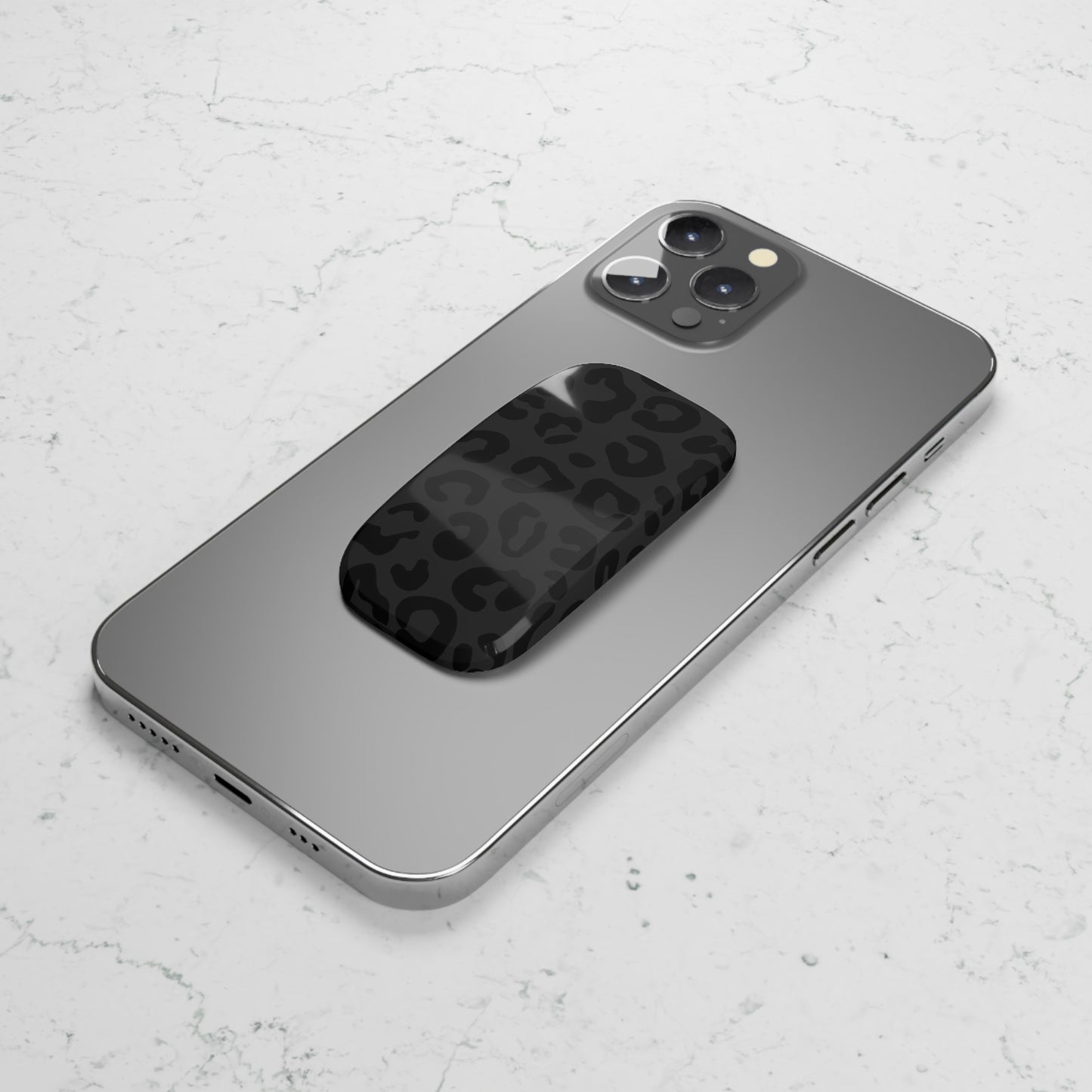 Dark Gray Leopard Phone Grip/Stand