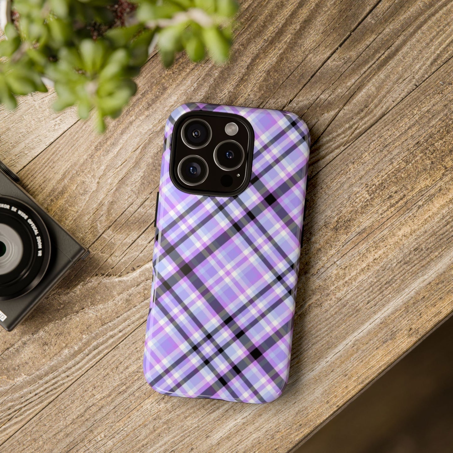 Purple Plaid Phone Case