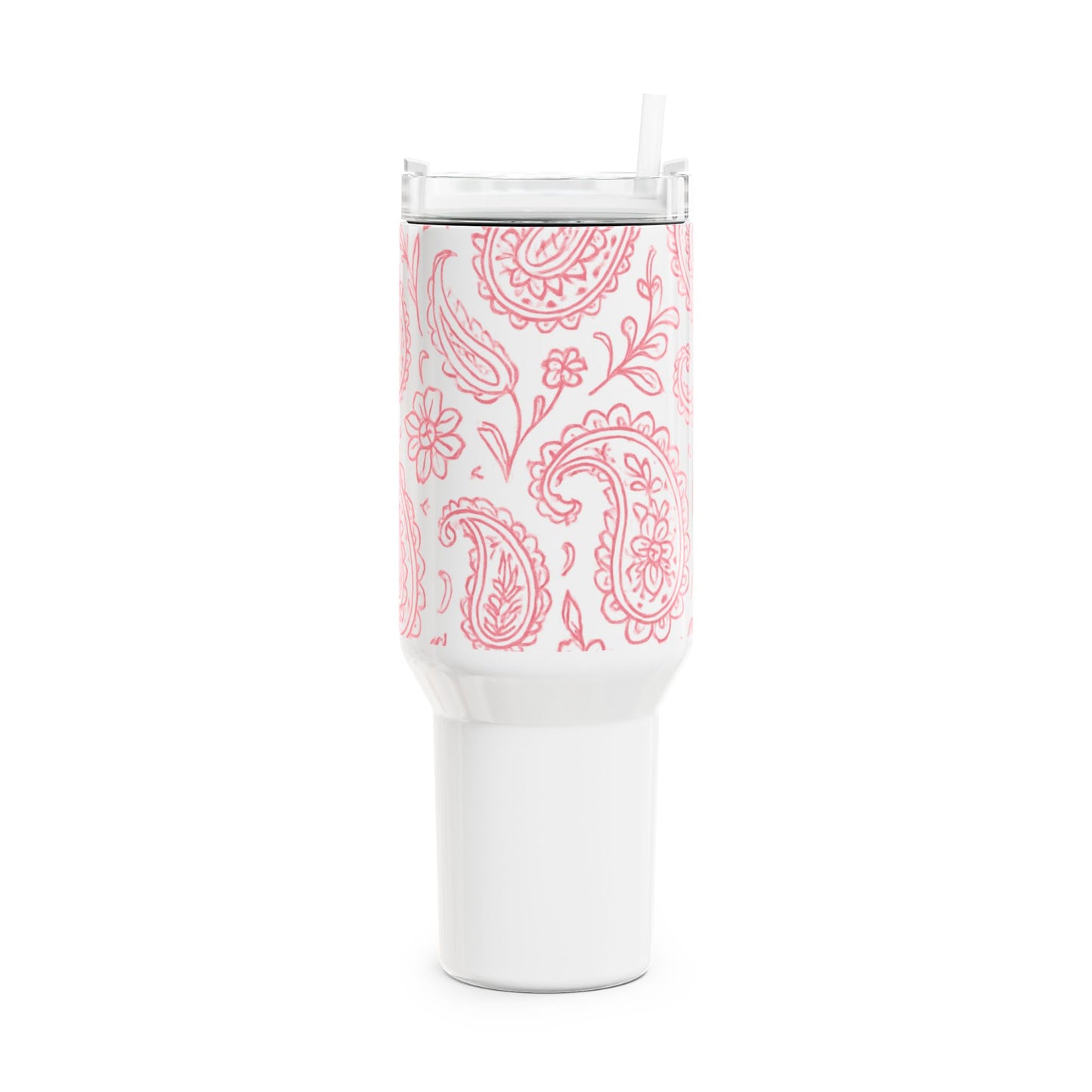 Pink Paisley Tumbler | 40oz Insulated