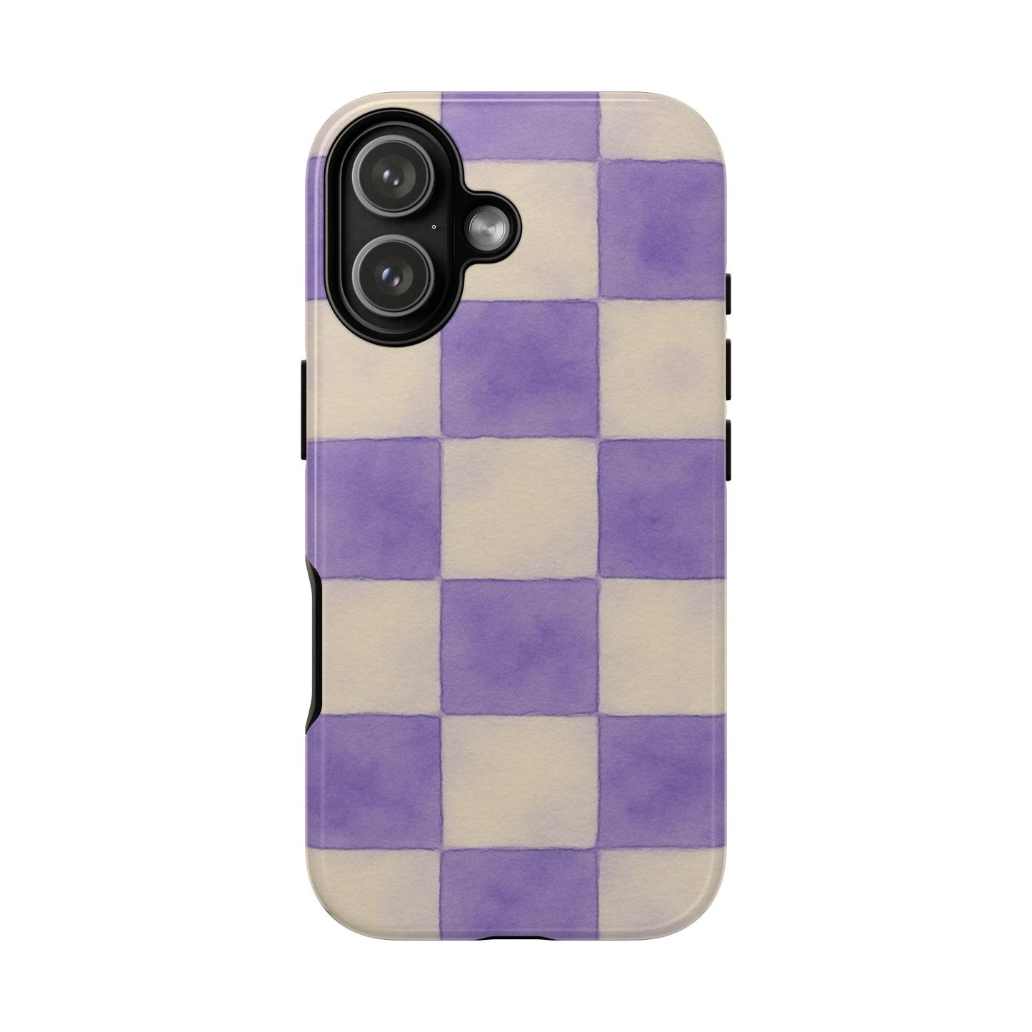 Purple Checkered Tough Phone Case