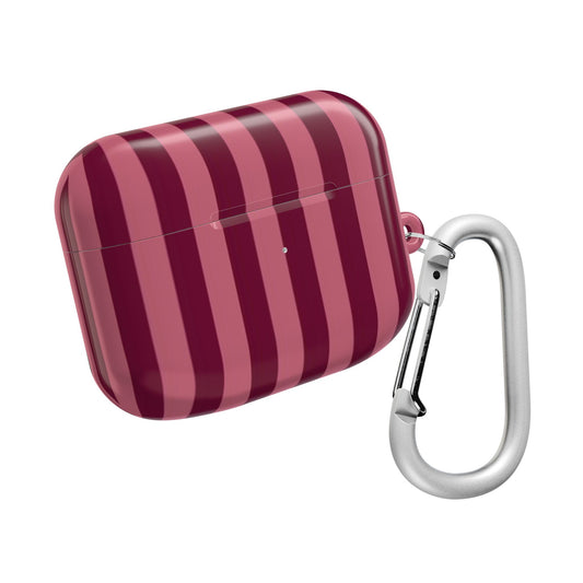 Burgundy Stripe AirPod Cases