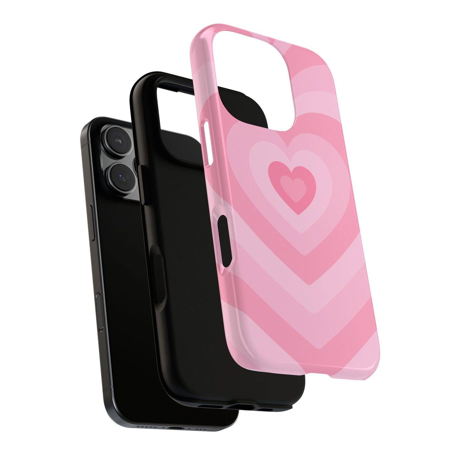 Pink Layered Heart Phone Case