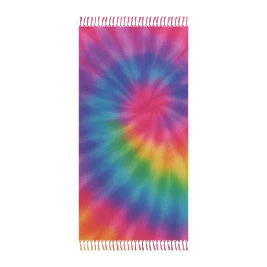 Rainbow Tie Dye Boho Beach Towel