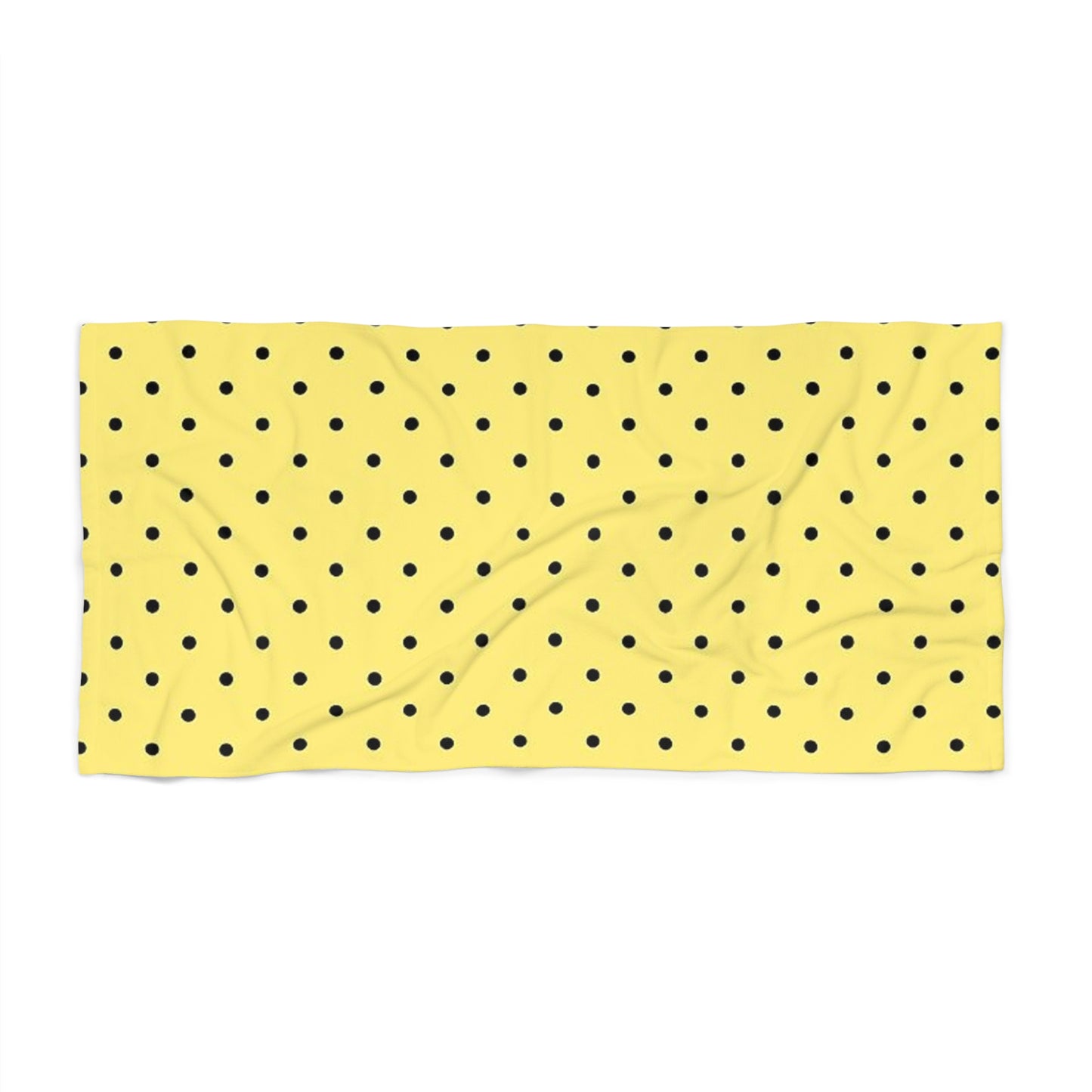 Yellow Polka Dot Beach Towel