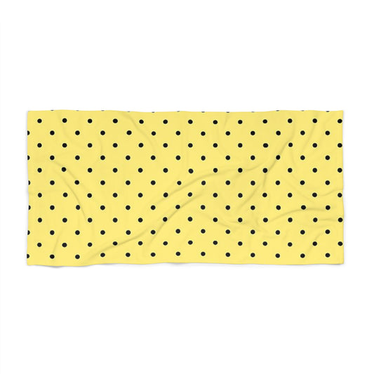 Yellow Polka Dot Beach Towel