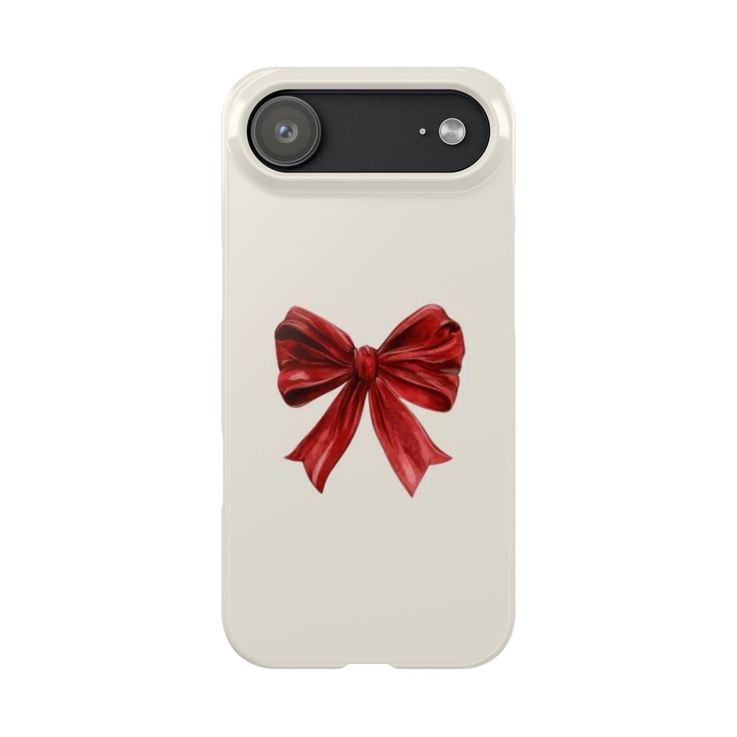 Burgundy Bow Slim Phone Case