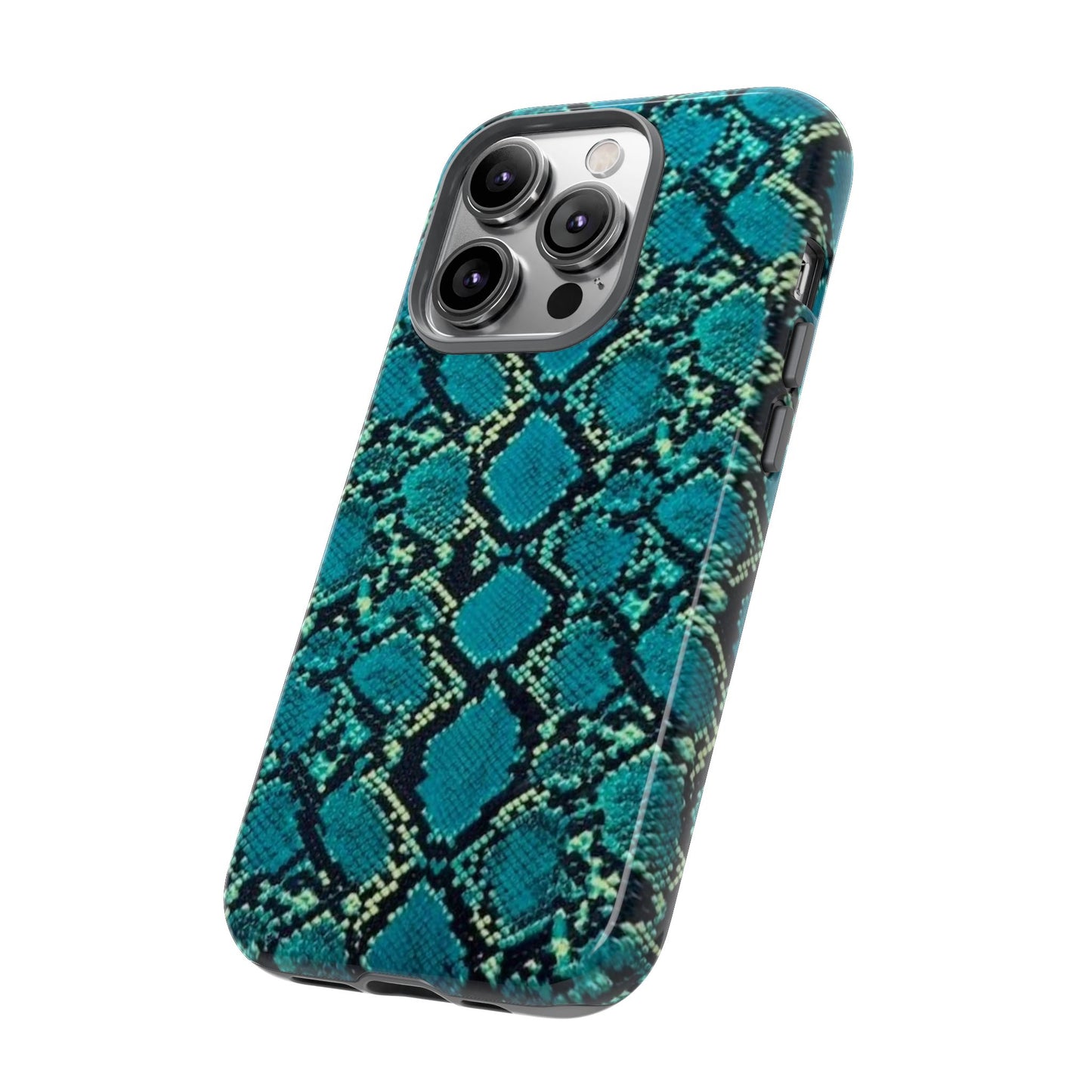 Blue Snake Skin Phone Case