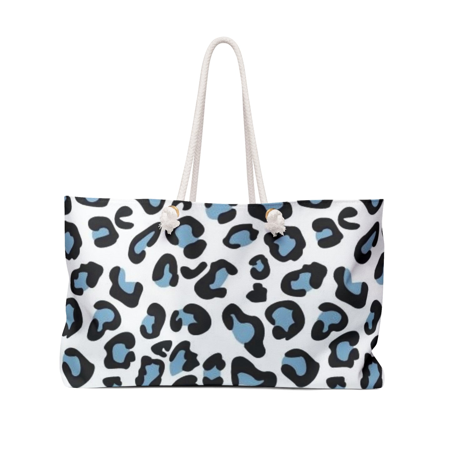 Light Blue Leopard Print Weekender Bag