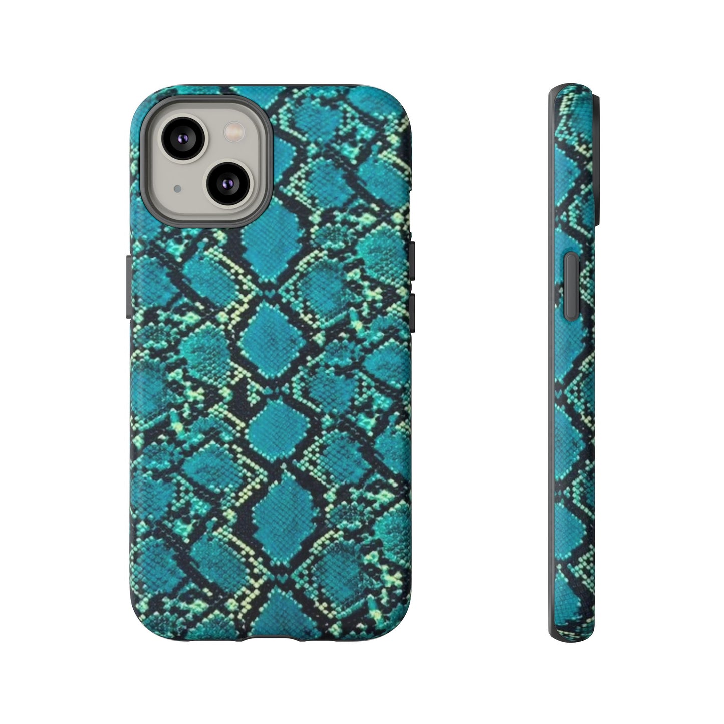 Blue Snake Skin Phone Case