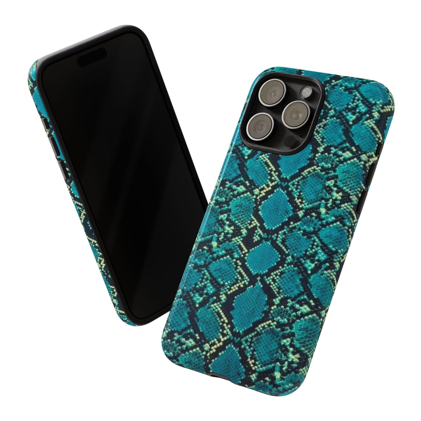Blue Snake Skin Phone Case