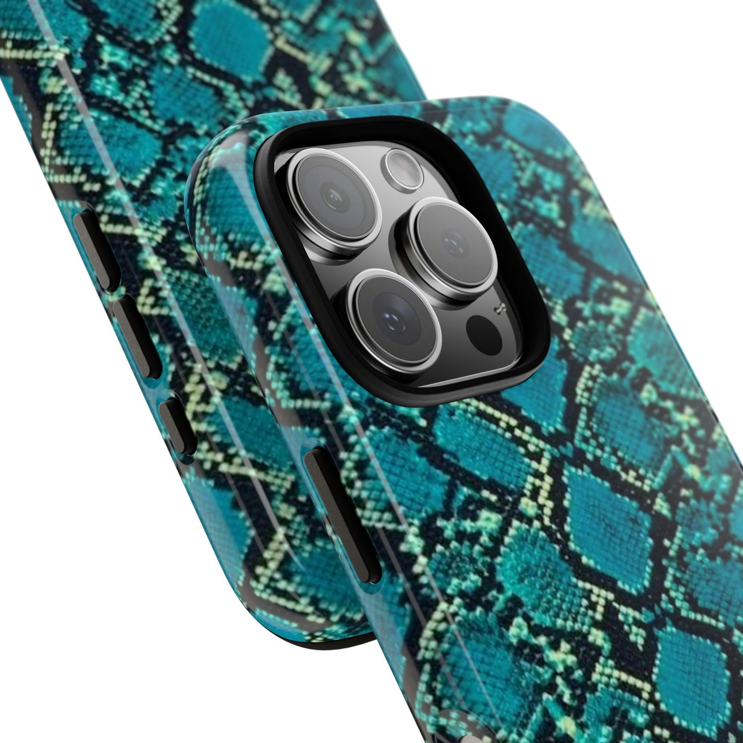 Blue Snake Skin Phone Case
