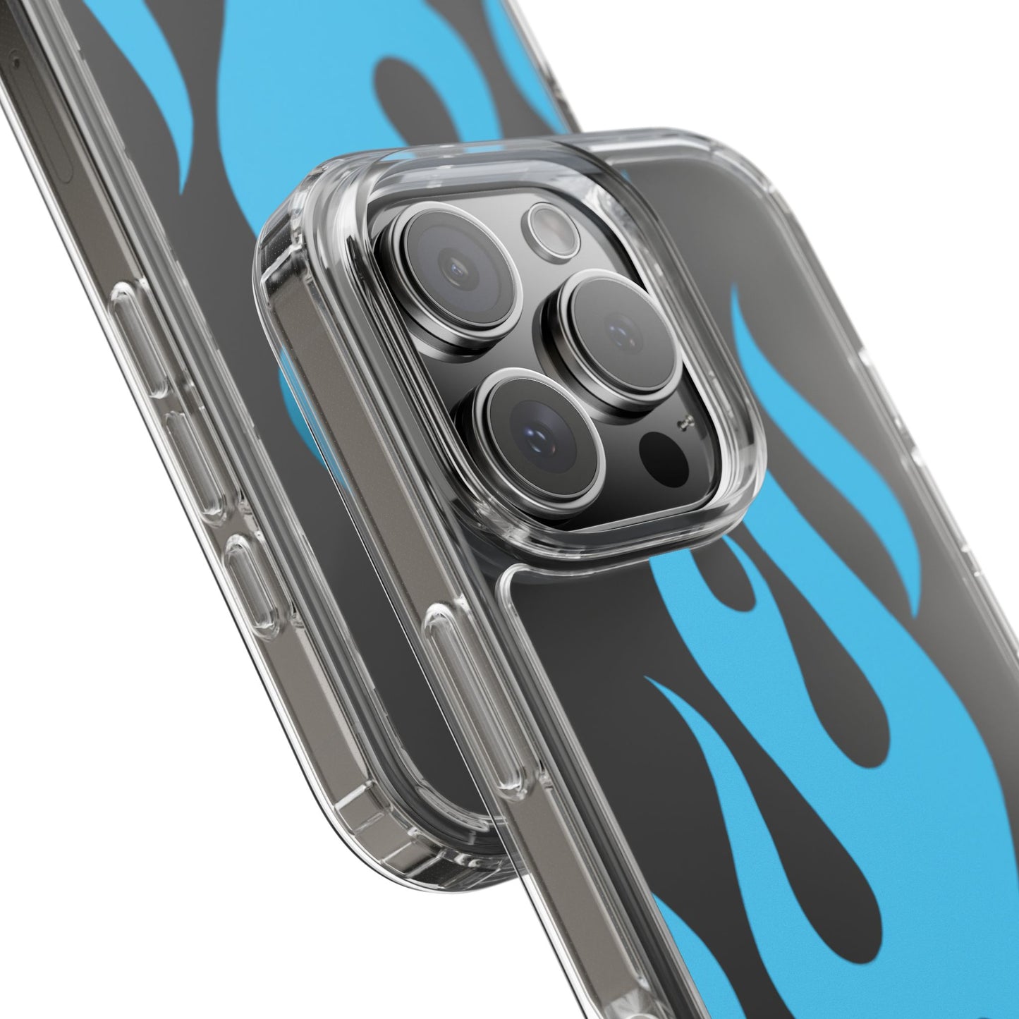 Blue Flame Clear Phone Case