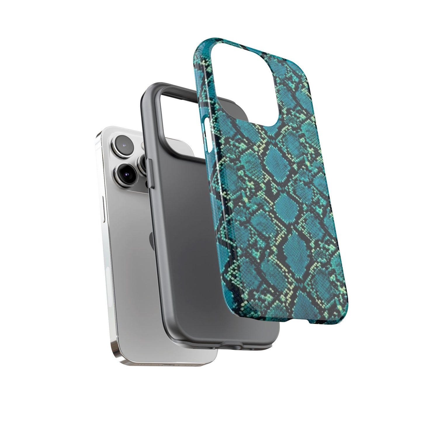 Blue Snake Skin Phone Case